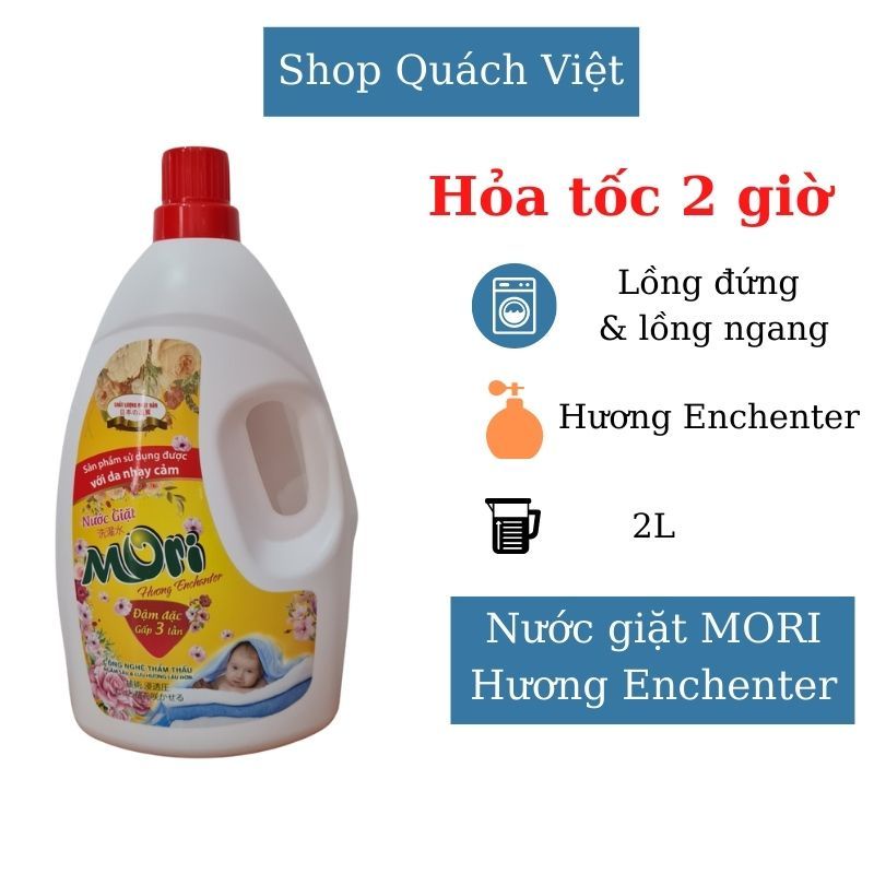 Nước giặt Cao cấp MORI hương Enchenter nồng nàn, quyến rũ, can 2L