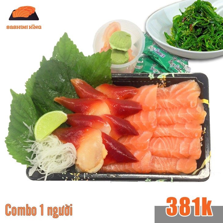 [ Chỉ giao TPHCM ] SET SUSHI - SASHIMI  cá hồi - sò đỏ 1 người ăn giao trong 45p