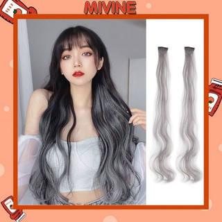 Kẹp lọn tóc giả highlight Mivine xoăn nhiều màu sợi tơ cao cấp TG17