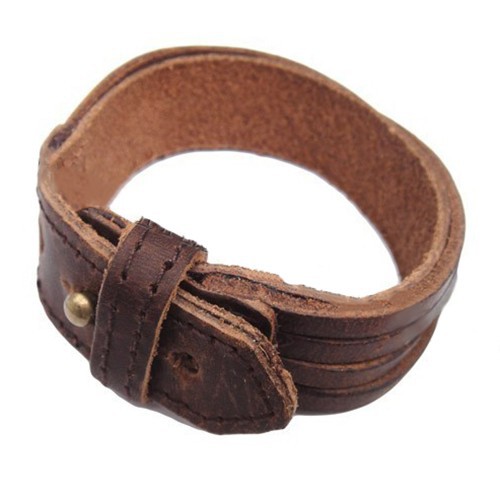 Vòng tay da nhiều sợi phong cách Vintage cho nam và nữ
