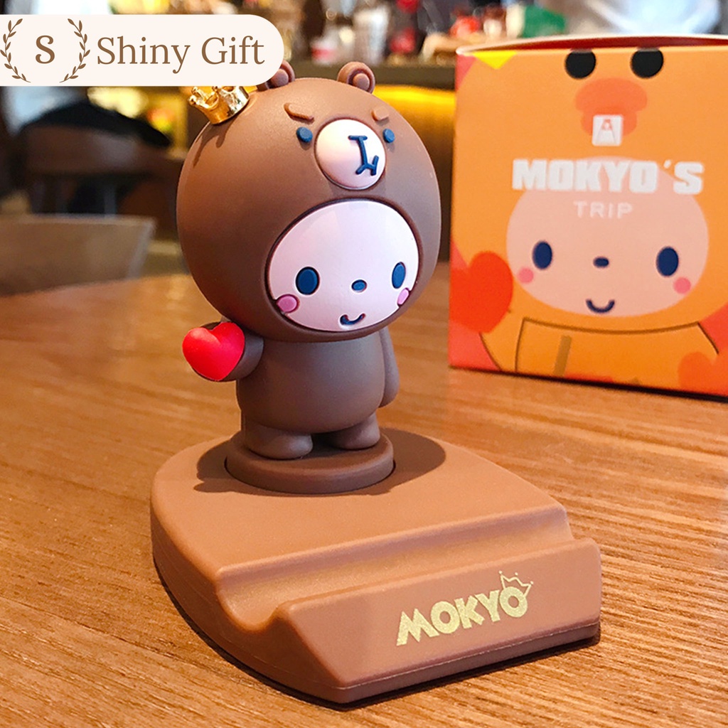 Đế gác điện thoại Mokyo siêu cute gấu có vương miệng đủ màu sắc