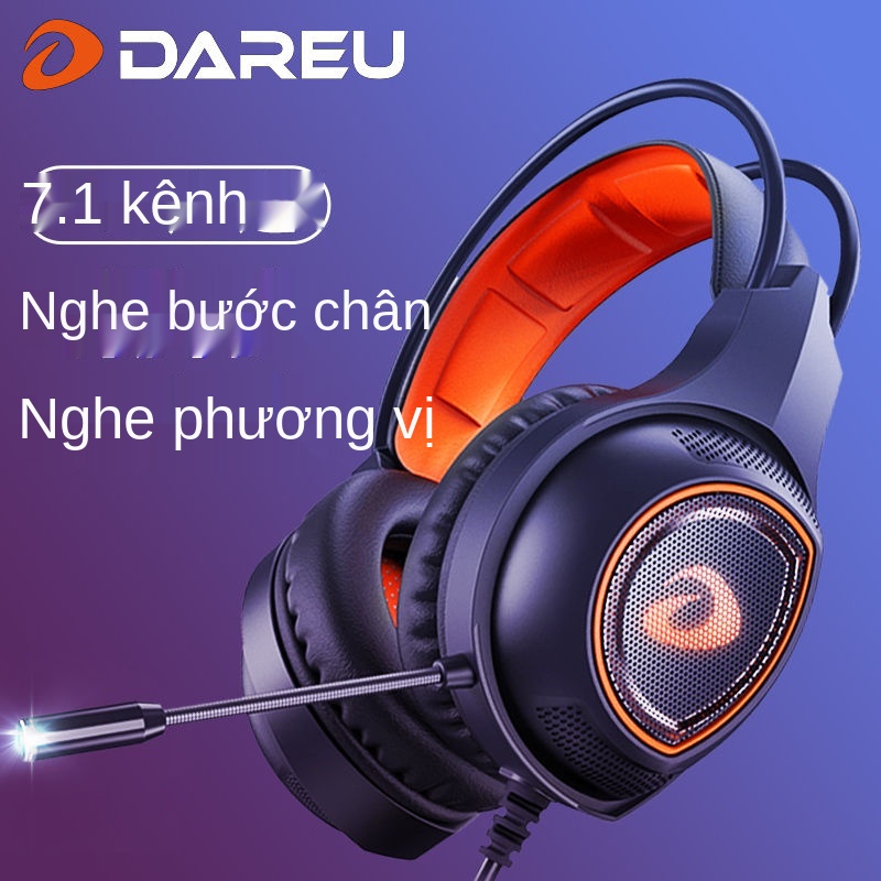 ◑PUBG/GLQM có dây Tai nghe gaming Mic rất chuyên nghiệp máy tính để bàn Dalyou chơi game 7.1 xách tay usb nặng bass cf