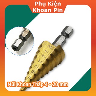 Mũi Khoan Tháp 4-20mm chân lục giác PVN124