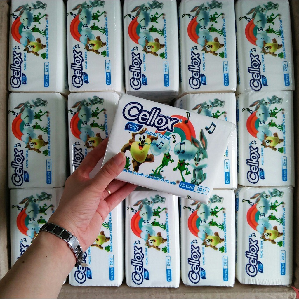 KHĂN GIẤY RÚT CELLOX 230 TỜ ( trắng)