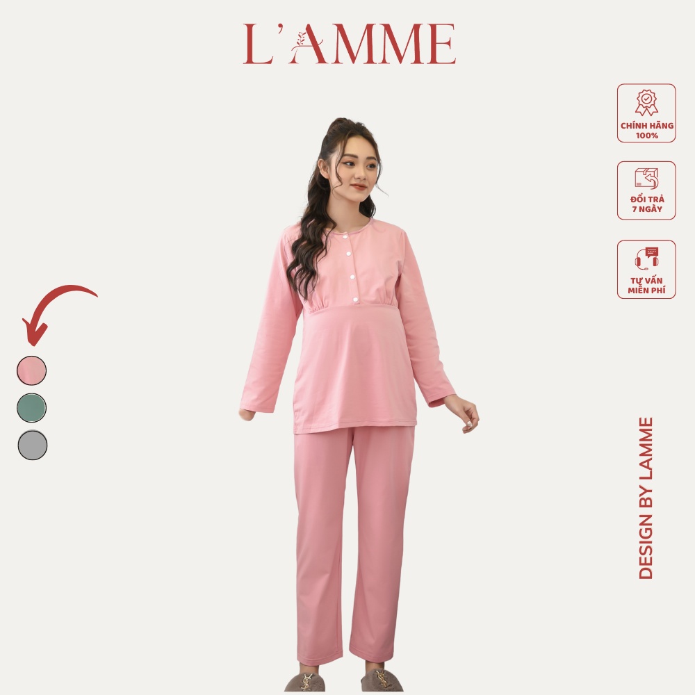 Đồ bộ bầu sau sinh (B06) thời trang tiện lợi cho mẹ bầu và sau sinh by LAMME