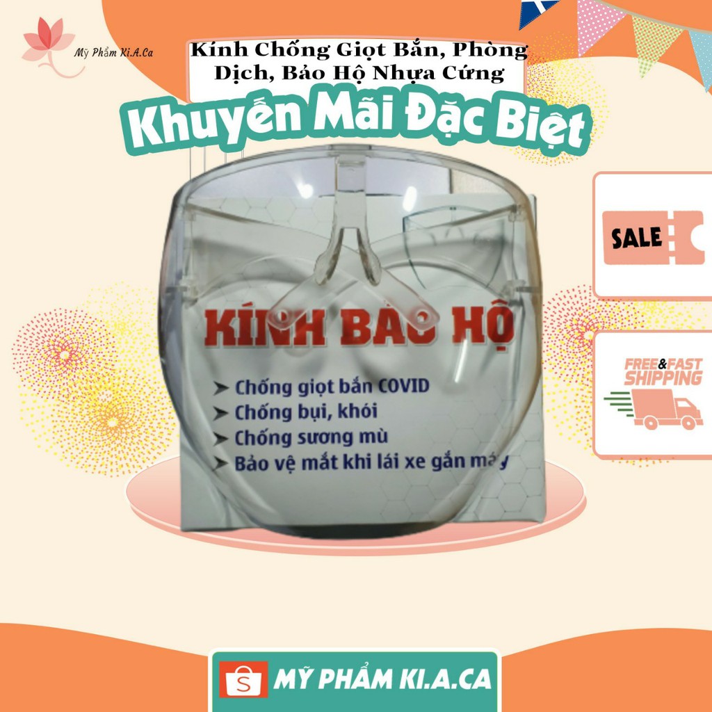 Kính chống giọt bắn phòng dịch FACE SHIELD - Kính Bảo Hộ, Chống Bụi Đi Đường - nhựa cứng ( Hàng Có Sẵn )