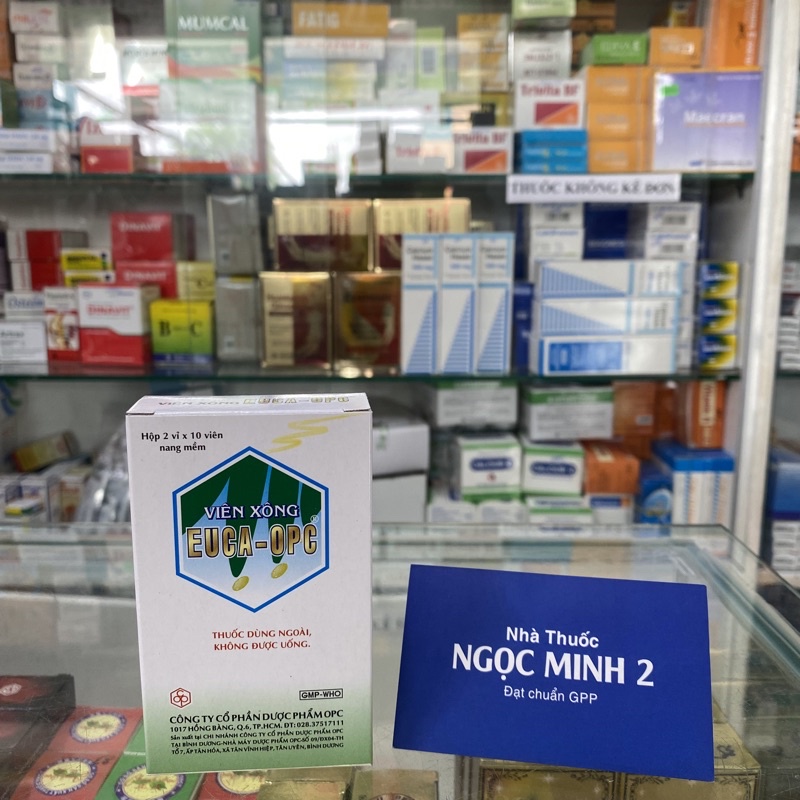✅ [Chính Hãng] Viên xông Euca-OPC Hộp 2 vĩ x 10 viên Chính Hãng