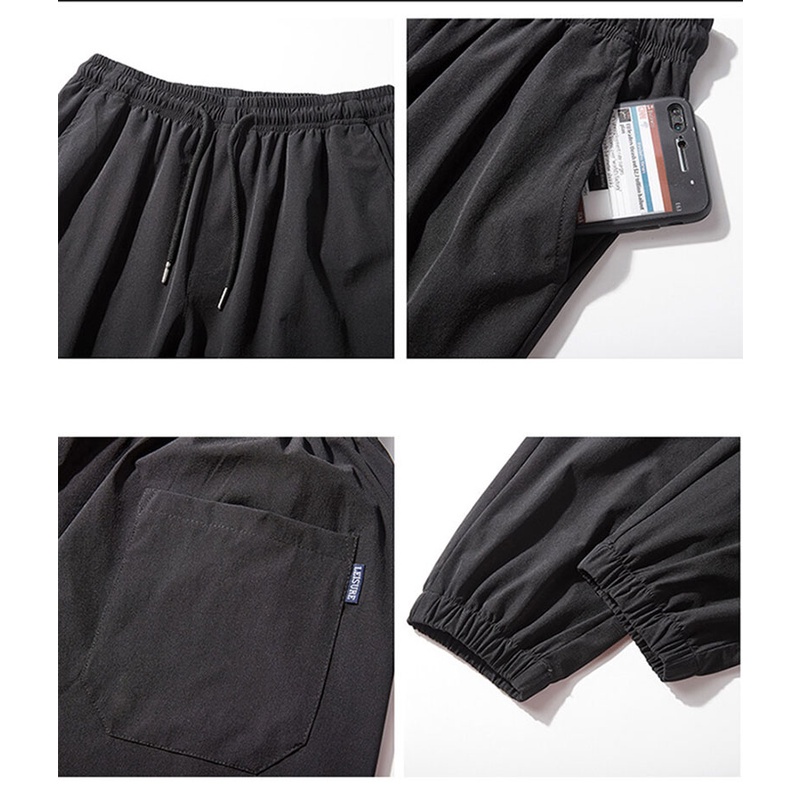 Quần Dài Bằng Lụa Mát Thiết Kế Mỏng Kiểu Dáng Đơn Giản Thời Trang Mùa Hè Cho Nam Size M-4XL