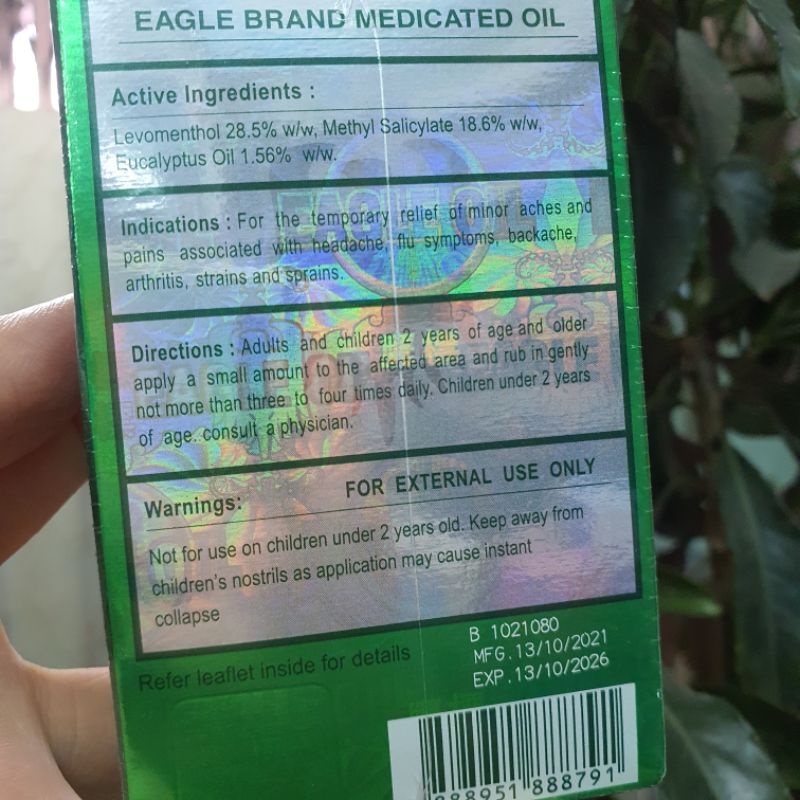 Dầu xanh Con Ó Eagle Brand 3ml 12ml 24ml - Đông Anh Pharmart