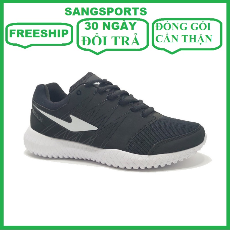 Giày thể thao sneaker nam đen móc trắng và xá móc đen