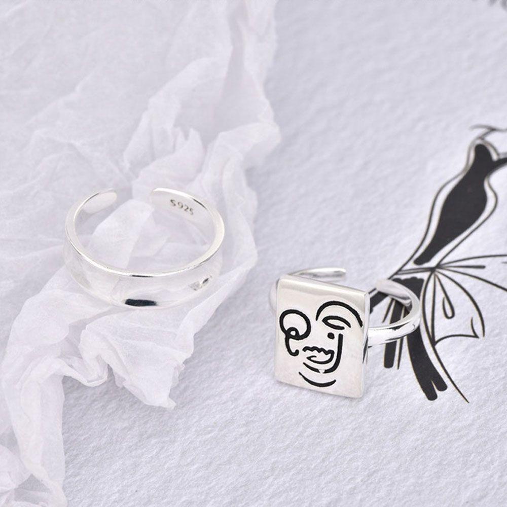 Nhẫn Hình Mặt Cười May Mắn Có Thể Điều Chỉnh Kích Cỡ Thời Trang Dành Cho Nữ