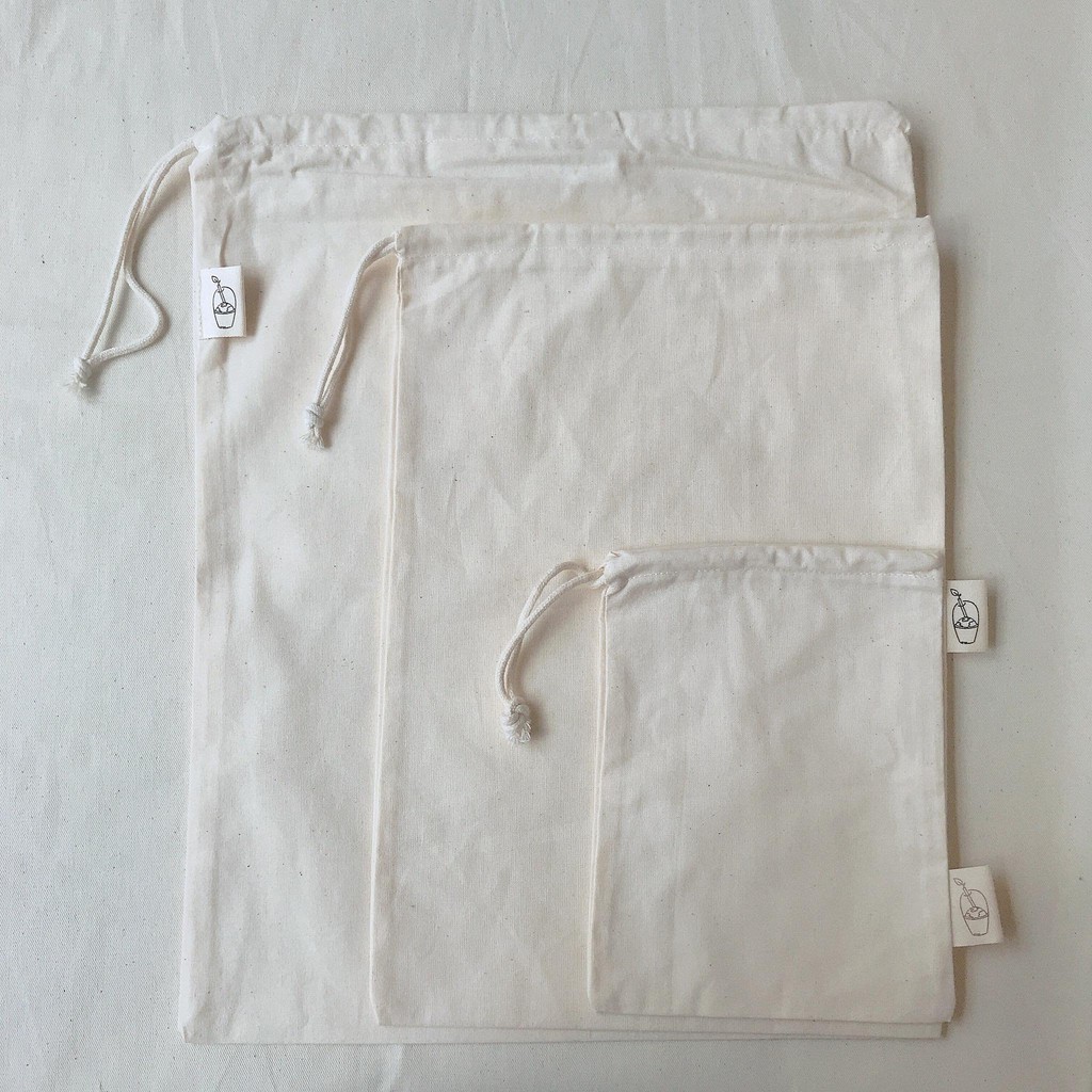 Túi vải canvas dây rút 100% cotton - A Little Bit