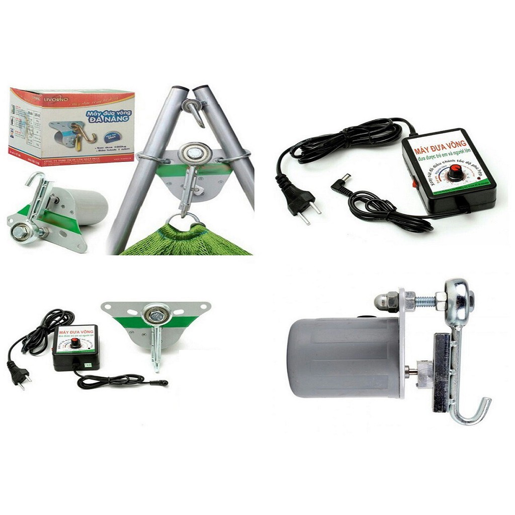 Máy Đưa Võng Tự Động Livorno Cao Cấp Chịu Lực Tốt, Vỏ Nhựa Cực Bền, Giúp Bé Ngủ Sâu Giấc, Sức Đưa đến 80kg