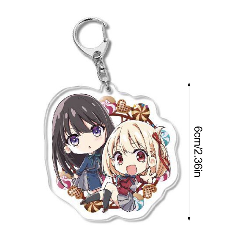 Móc Khóa Nhựa Acrylic Hình Lycoris Recoil Anime Hoa Dễ Thương