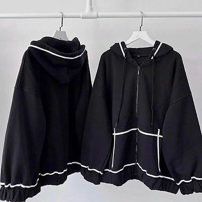 Áo Khoác Nỉ Nữ Có Nón Form Rộng Chất Thun Nỉ Dày Mịn 3 Màu Siêu Đẹp Phối Viền Túi Mặc Đẹp Chống Nắng Chắn Gió Thoải Mái