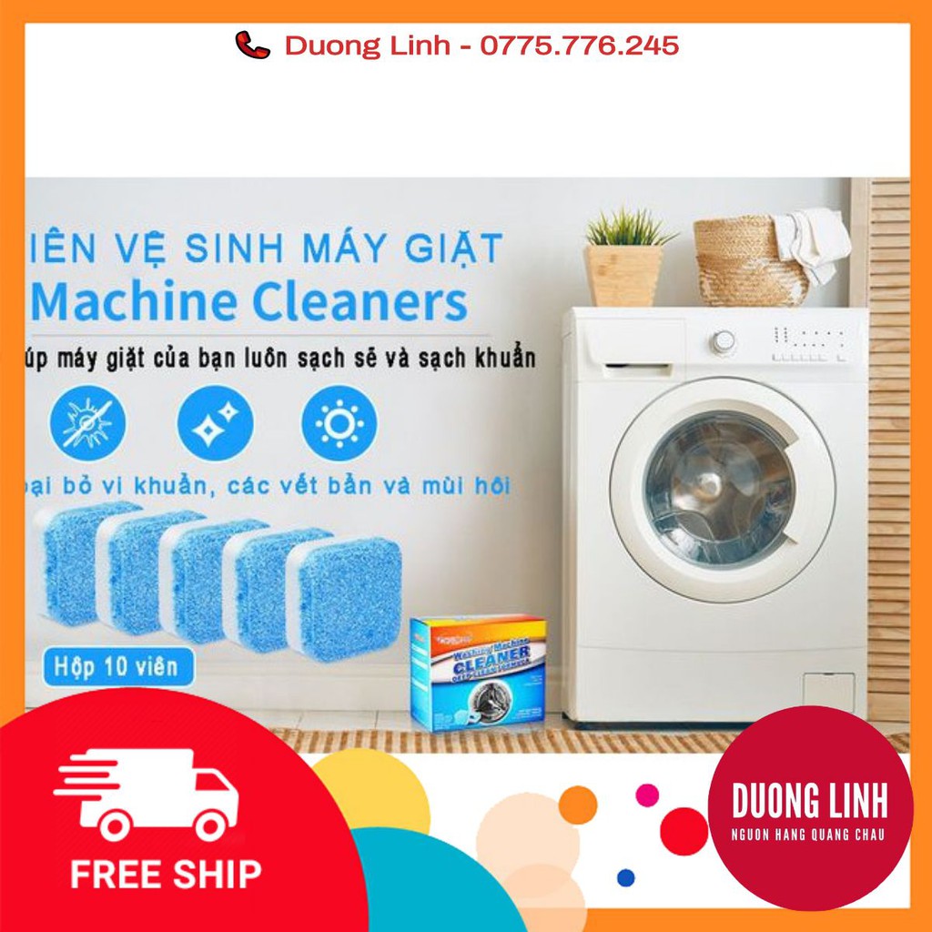 [FREE SHIP 50K] [Hộp 10 Viên] ⚡Viên Tẩy Vệ Sinh Lồng Máy Giặt DRADRESS Diệt khuẩn và Tẩy chất Cặn  Máy Giặt