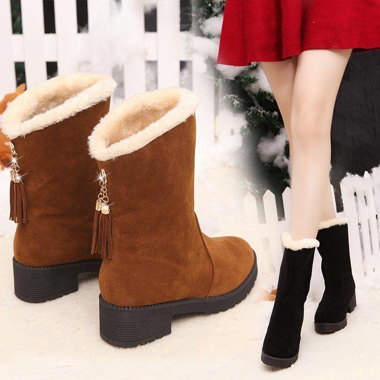 Giày Bốt Đi Tuyết Cổ Thấp Đế Dày Lót Cotton Giữ Ấm Mùa Đông Thời Trang Cho Nữ Size 35-43 41 42 2022