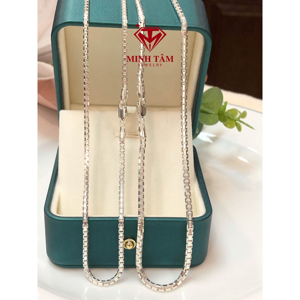 Dây chuyền bạc nam Minh Tâm Jerwelry dây hộp bạc Ý 925 nhập khẩu cao cấp