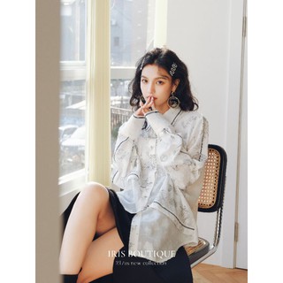 [Hàng sẵn] Iris Boutique IS022 White Astro - Áo sơ mi
