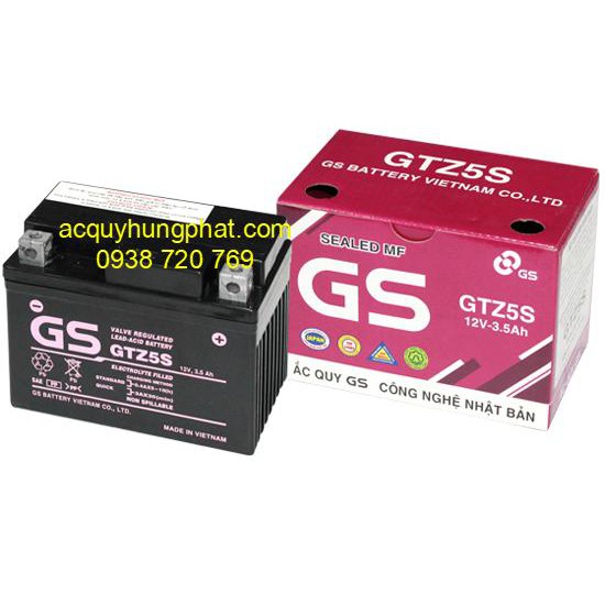 Ắc Quy Xe Máy GS GTZ5S (12V - 3.5Ah)