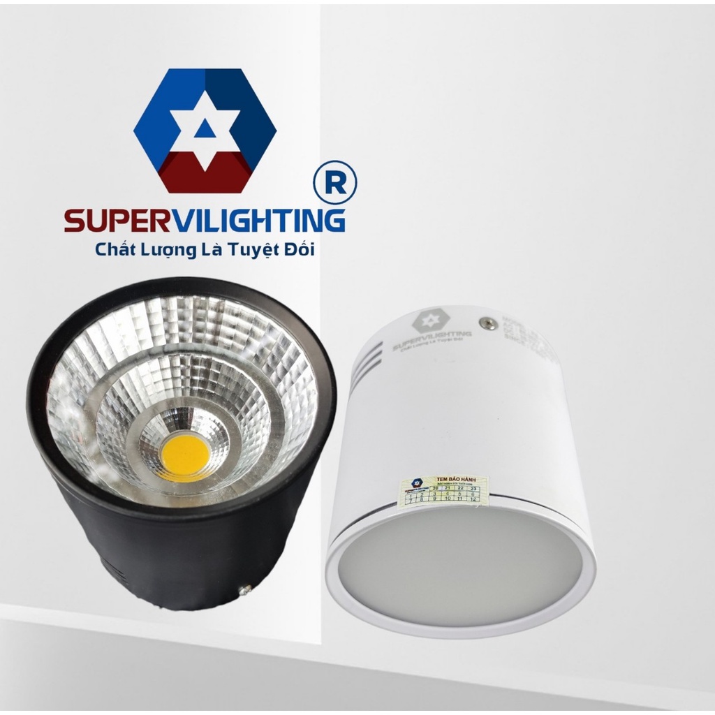 Đèn bơ SuperVilighting, MS Bơ-7-11, Công suất 7w-11w, AC220V, trang trí trần nhà, lấy sáng shop, quán. Bảo hành 24 tháng