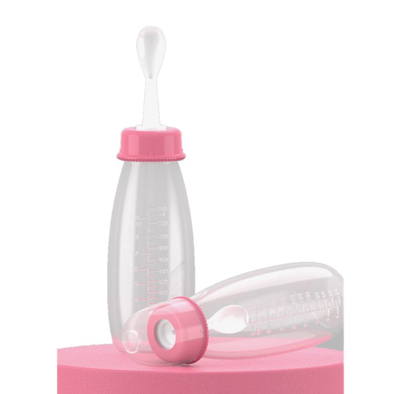 Bình Ăn Dặm Có Muỗng Chất Liệu Silicon Mềm Cho Bé