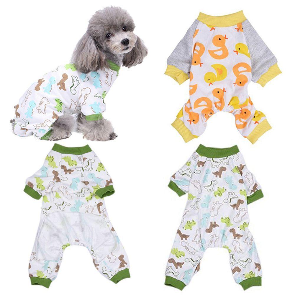Bộ Đồ Ngủ Liền Thân Màu Ngà Cỡ Nhỏ Dễ Thương Cho Cún Cưng