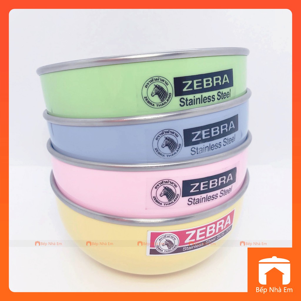 Chén Trẻ Em ZEBRA Kiddy 2 Lớp Cách Nhiệt Inox 304 - Hàng Nhâp Khẩu Thái Lan