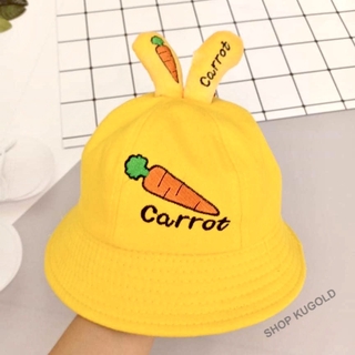 Mũ Vành kiểu Carot bucket cho bé 2-4 tuổi ( Có dây chống rơi)