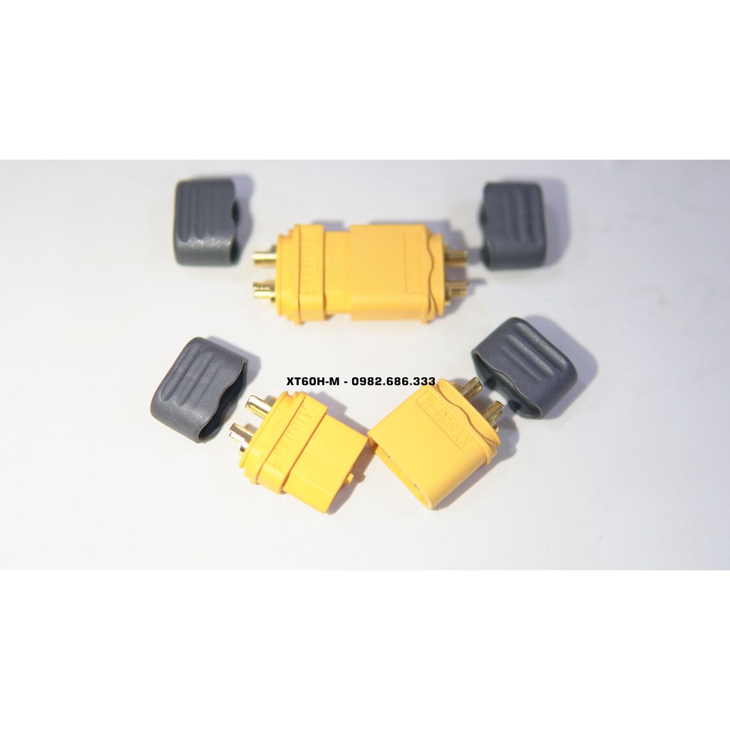 Jack XT60 Amass có nắp che dây điện