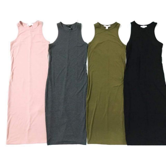 Đầm midi body F21 ba lỗ