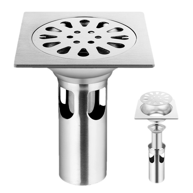 Phễu thu sàn khử mùi, hố ga thoát nước chống hôi cho toilet sân thượng VHX4 bằng inox 304 cao cấp