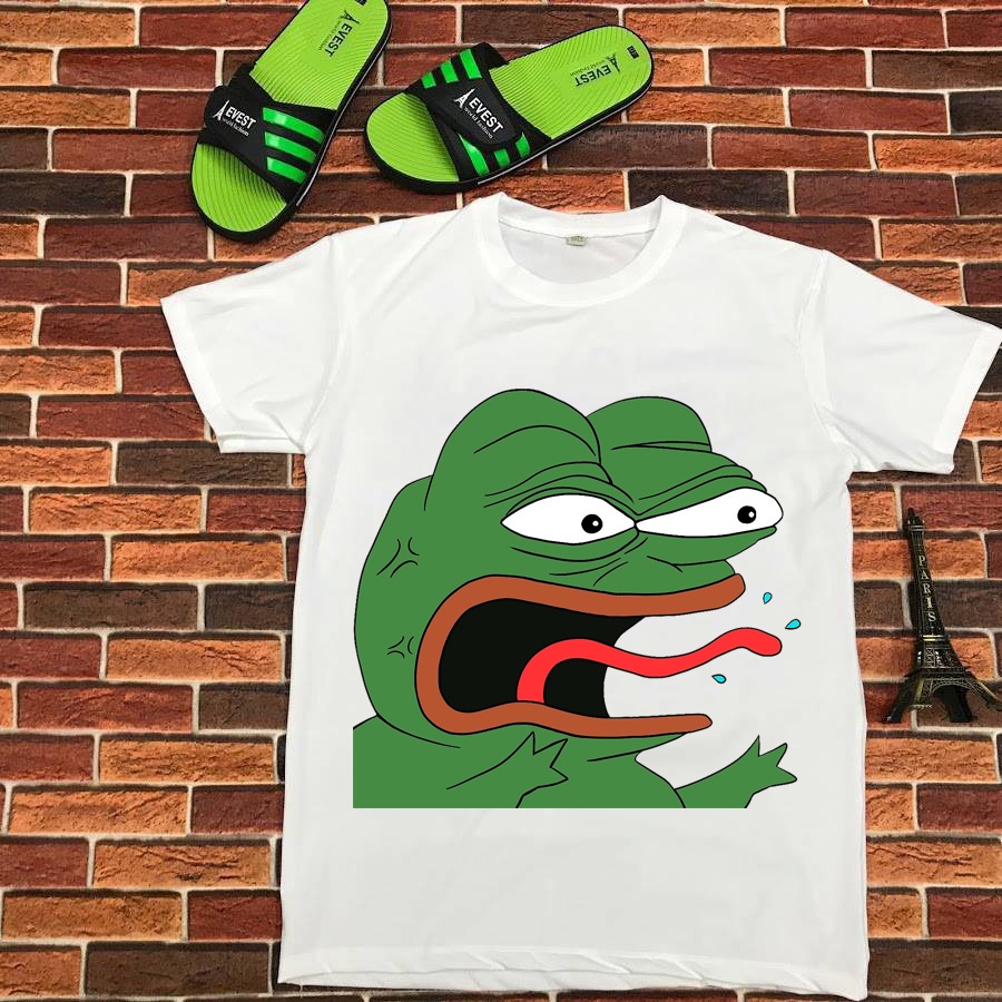 Áo thun ếch xanh vải cotton cao cấp cực đẹp, meme pepe gào