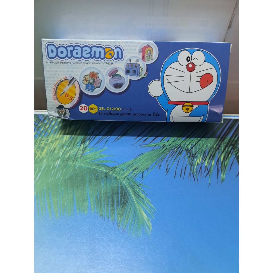 20 Cây Bút Gel-012/DO Doraemon Mực Xanh Ngòi 0,5mm