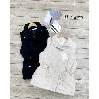 Áo gile phao rút eo