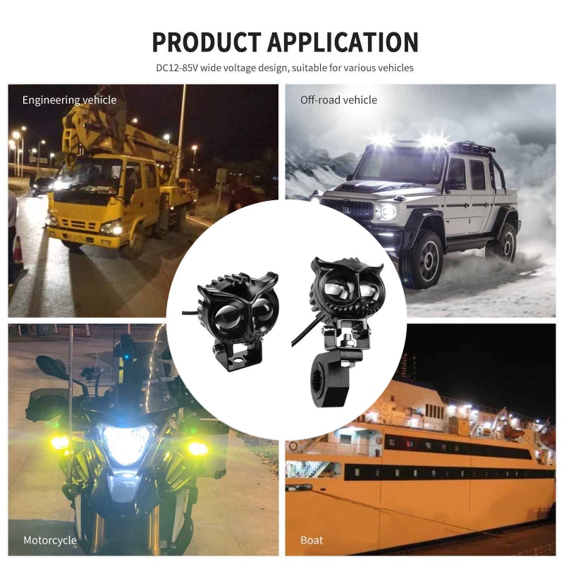 Đèn Pha LED S32 ATV Hình Chim Cú Chuyên Dụng Cho Xe Scooter / Xe Hơi