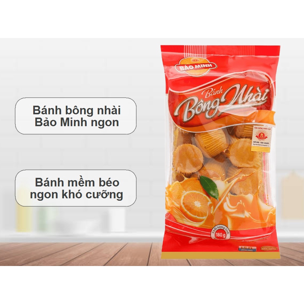 🧁 Bảo Minh -🍊 Bánh bông nhài vị Cam, Trà Xanh, Dâu 180g