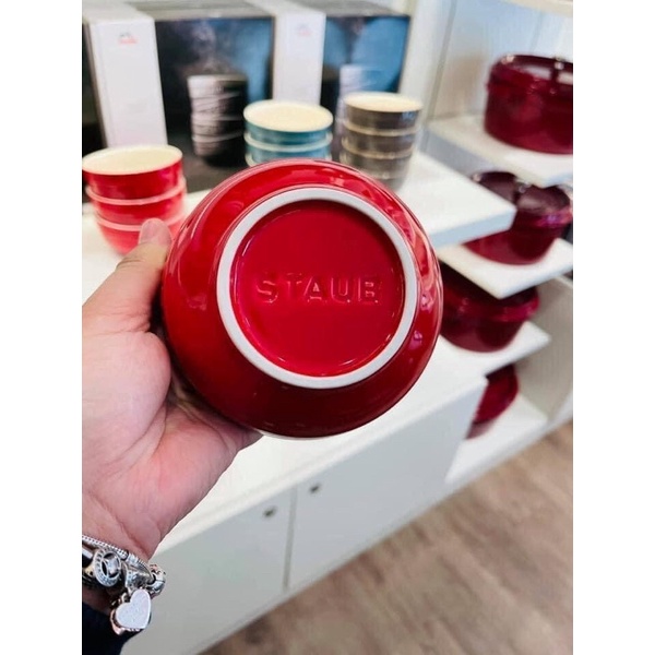 SET 4 bát ĂN CƠM 12CM STAUB ĐỎ CHERRY - KÈM HỘP CHÍNH HÃNG