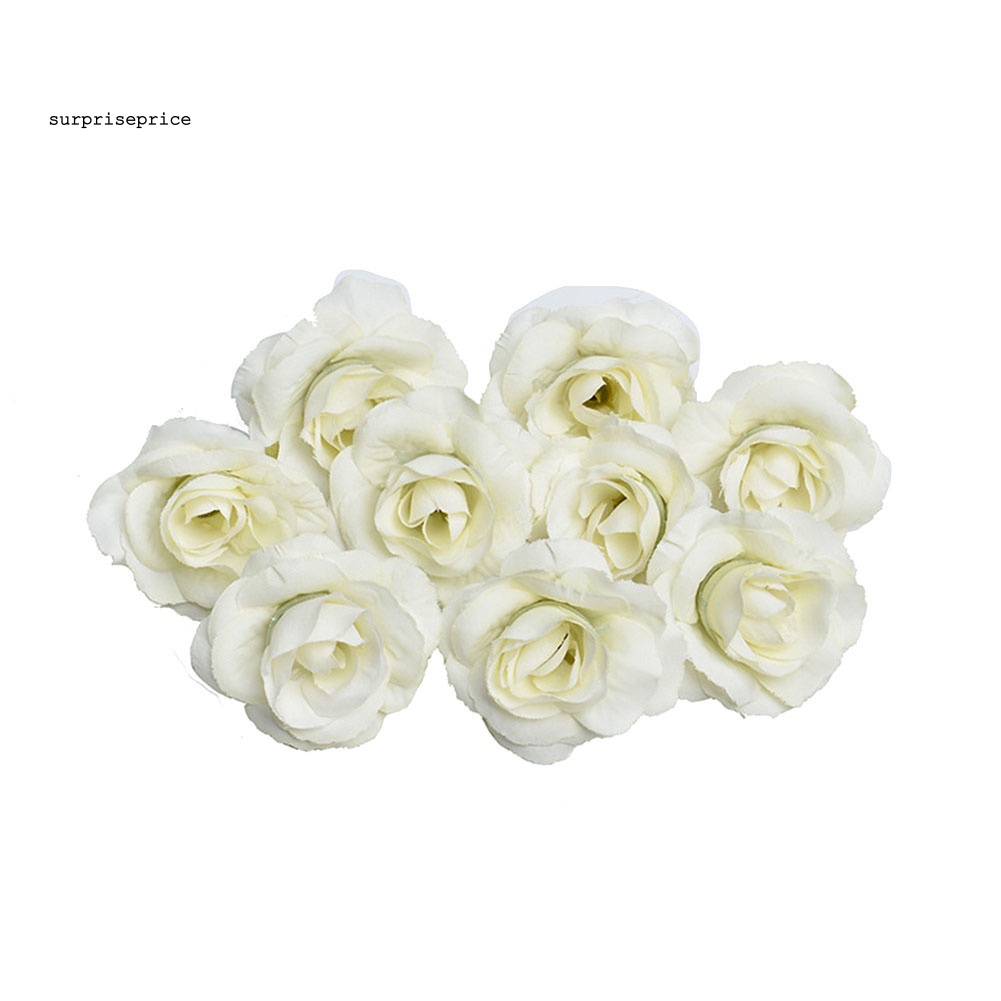 Set 10 Bông Hoa Hồng Giả 4cm Trang Trí Tiệc Cưới / Lễ Hội DIY