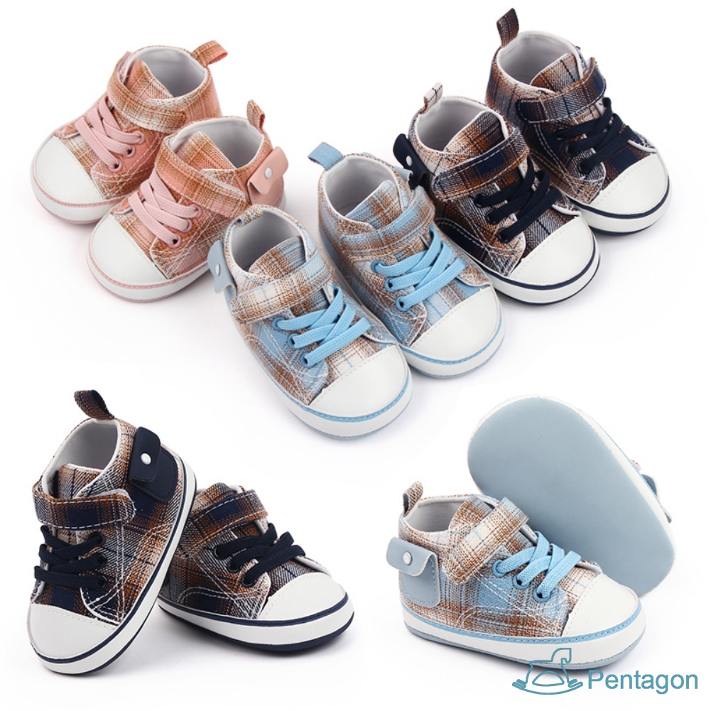 Giày Vải Canvas Đế Mềm Chống Trượt Dành Cho Bé 0-18 Tháng Tuổi