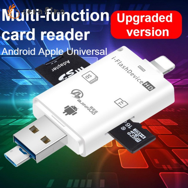Đầu Đọc Thẻ Nhớ Micro Usb Otg Đa Năng Cho Điện Thoại Apple Android