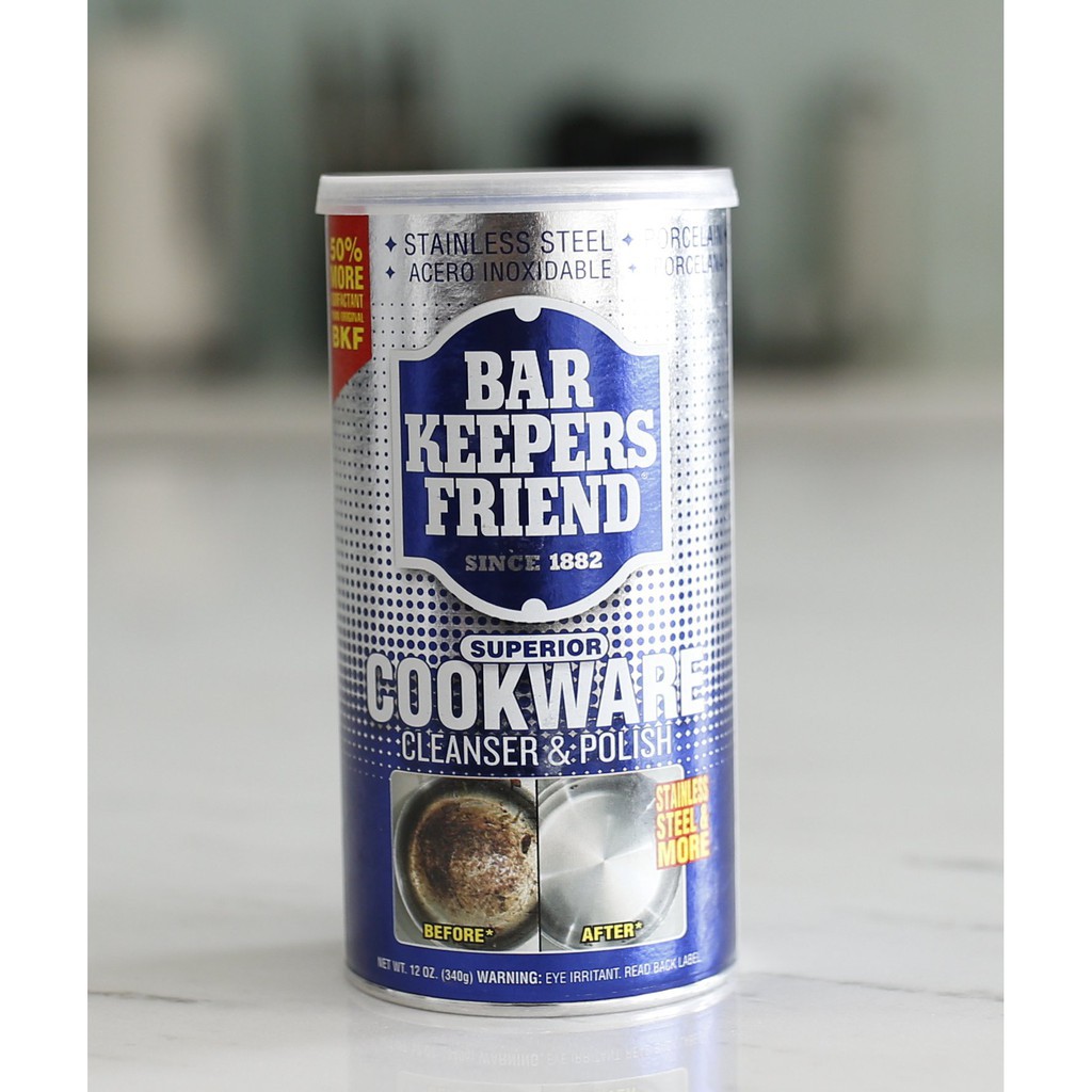 [Bar Keepers Friend] Bột làm sạch BKF Cookware (340g) Mạnh hơn gấp 2 lần | Làm sạch mặt inox, xoong, nồi, bếp từ..