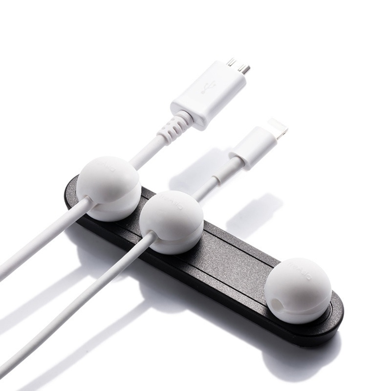 Kẹp Nam Châm Giữ Dây Cáp Sạc / Laptop Bằng Silicon Chống Mòn Tiện Dụng Cho Văn Phòng Giá Đỡ