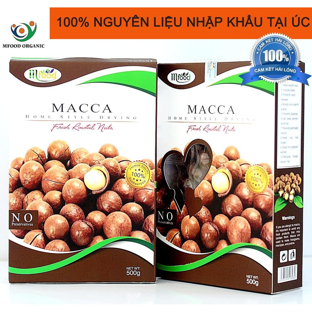 Hạt Macca Úc 500g - Thương Hiệu Mfood - Giá trị dinh dưỡng vượt trội, mang lại sức khỏe cho mọi người