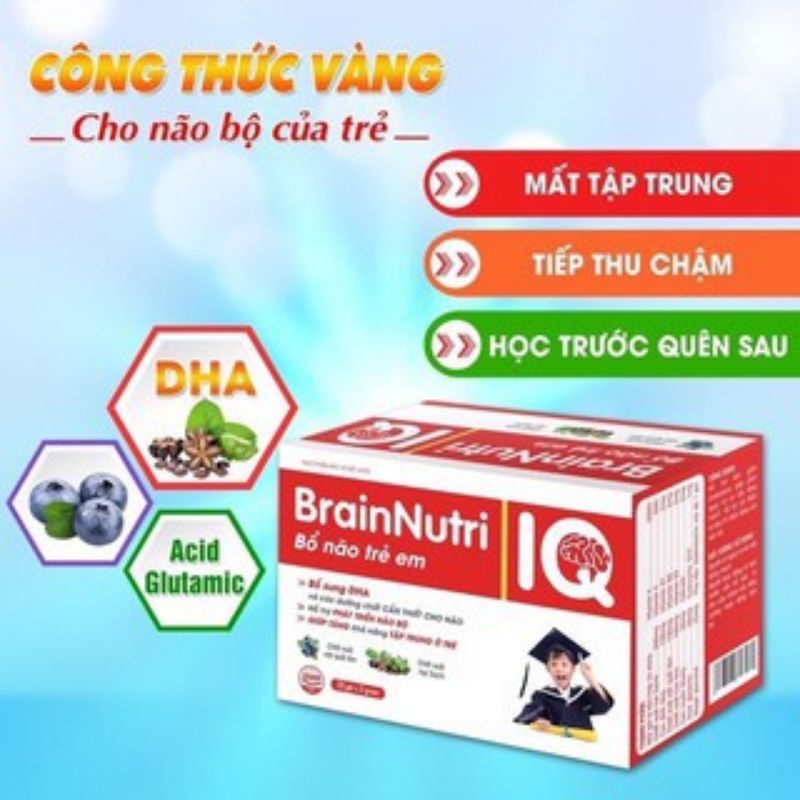 cốm bổ não brainnutri cho trẻ. Giúp não của bé phát triển vượt trội