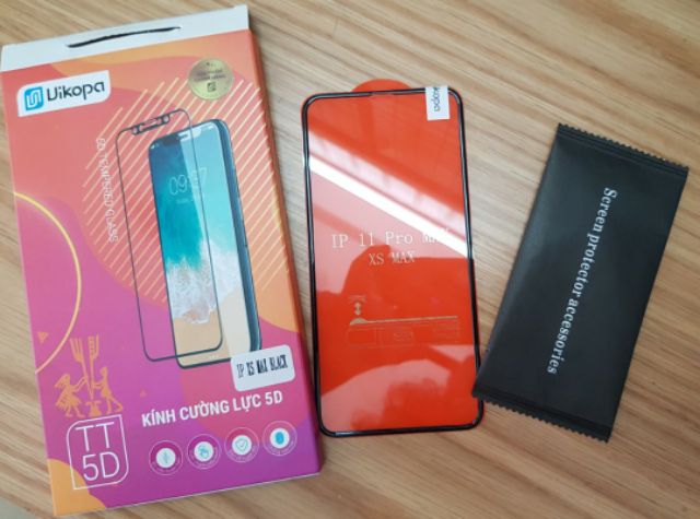 Kính Cường Lực Vikopa Viền cao su Chống mẻ Siêu bền Dành cho 7plus 8plus X XR XSMAX 11 PRO MAX 12 PRO MAX