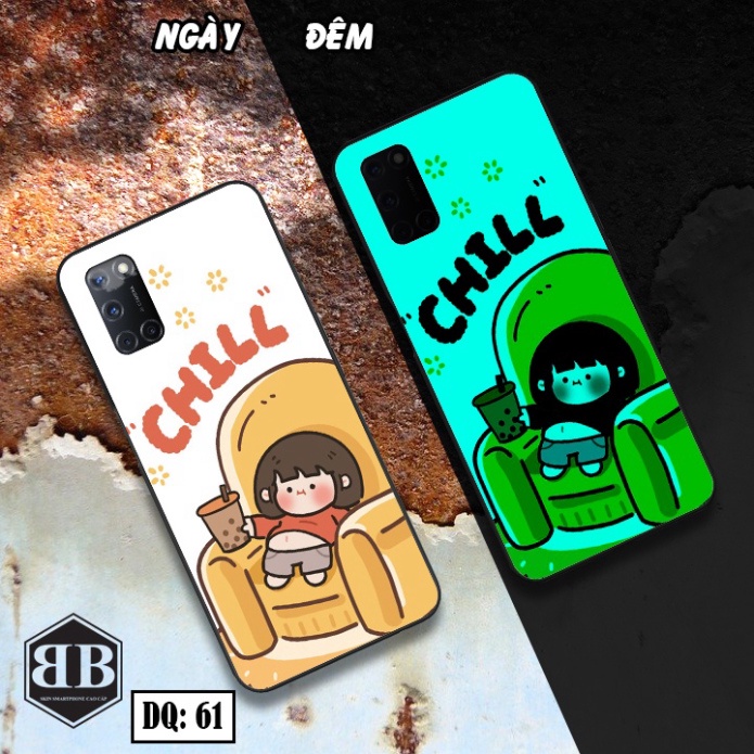 Ốp lưng kính Dạ Quang Oppo A52 / A72 / A92 phát sáng trong đêm mẫu rồng nam tính