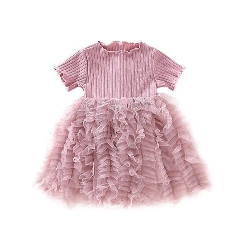 Váy thun phối ren bồng công chúa cho bé 8-25kg