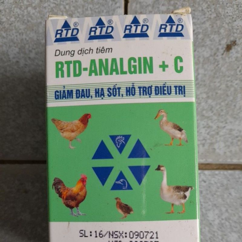 Rtd analgin c thú y ha sôt lợn gà vịt ngan chó mèo trâu bò dê thỏ cừu ốm yếu bị đau tấy
