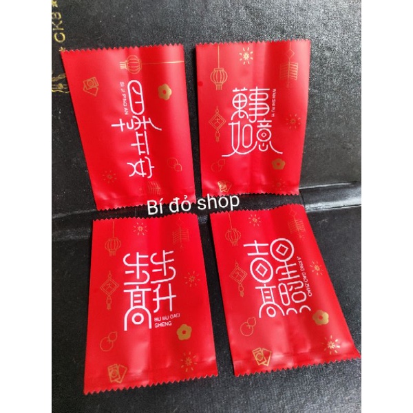Set 100 túi đựng bánh QUY TẾT qui cookies cookie hàn miệng 7*10 cm